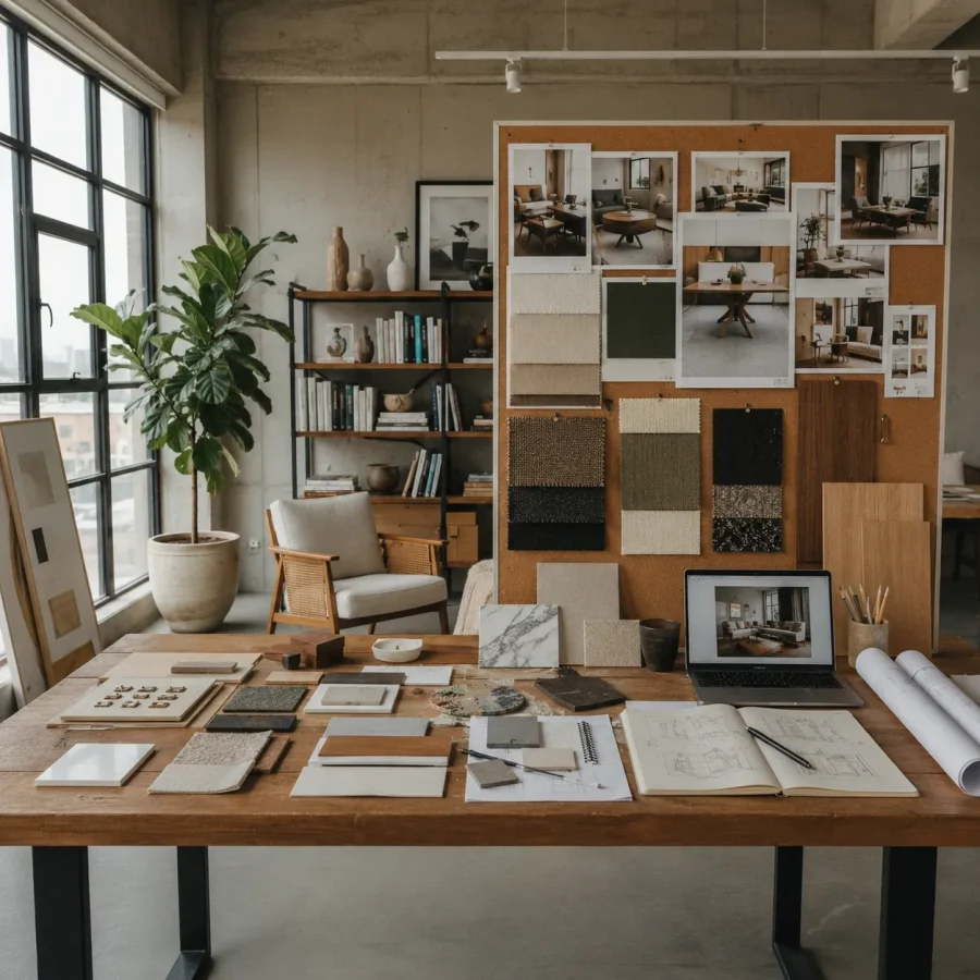 Custom furniture developed with an interior design studio at LOVSETTI