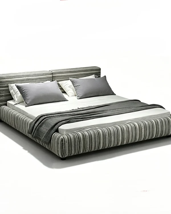Striped Low Platform Bed
