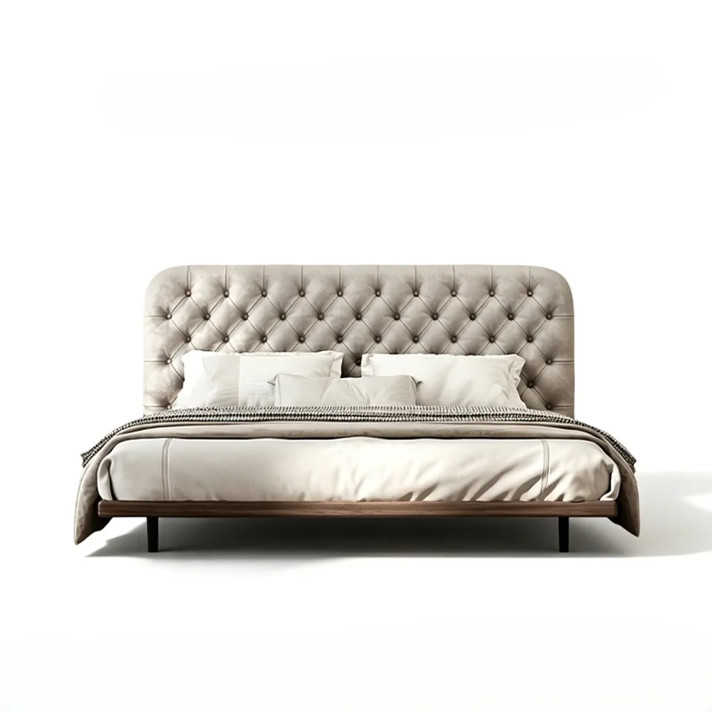 Tufted High Back Bed