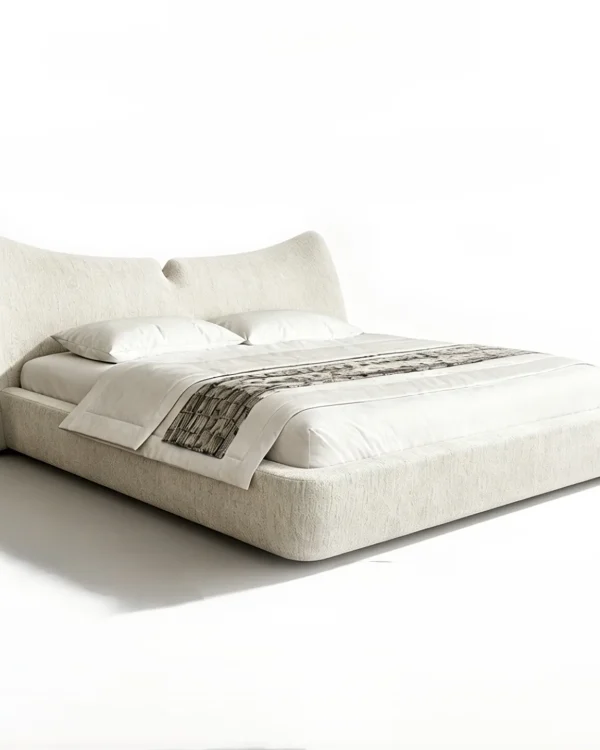 Curved Pillow Upholstered Bed