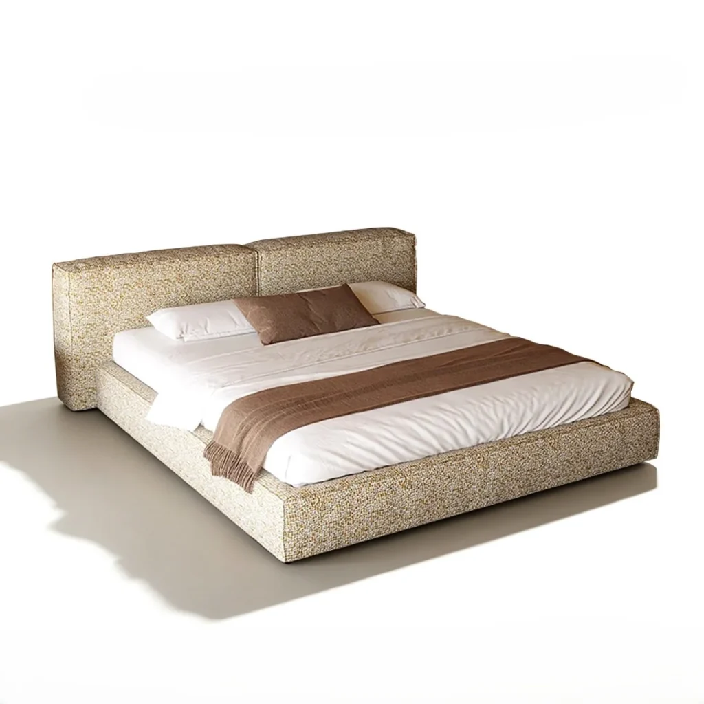 Block Upholstered Platform Bed