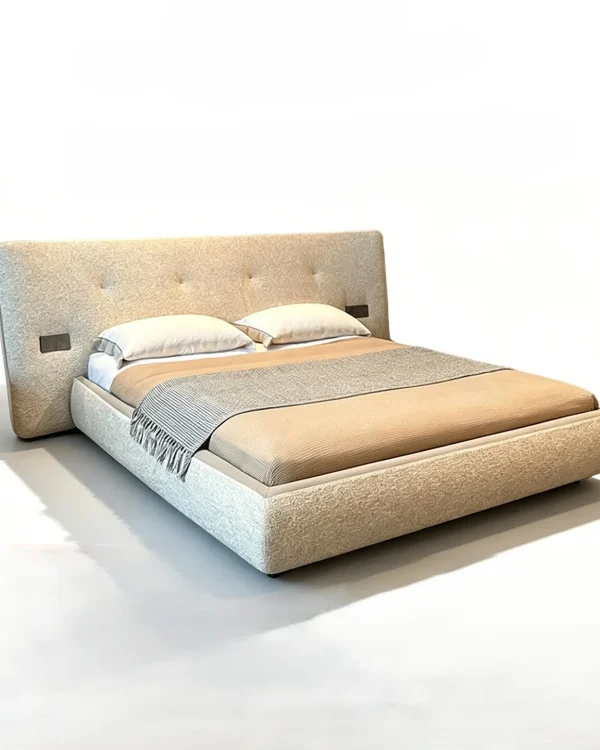 Wide Panel Upholstered Bed