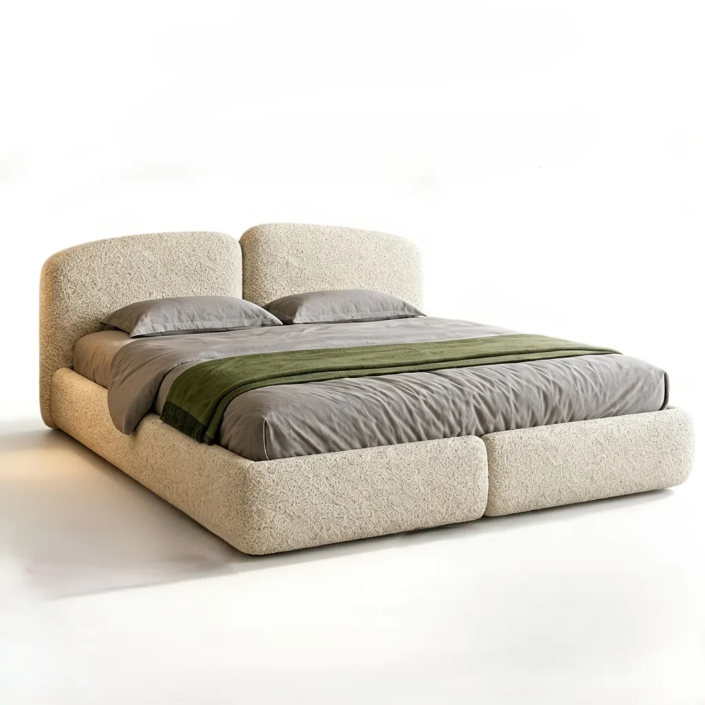 Low Pillow Upholstered Bed