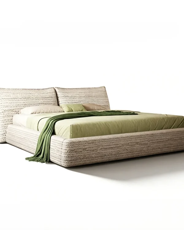 Textured Low Platform Bed