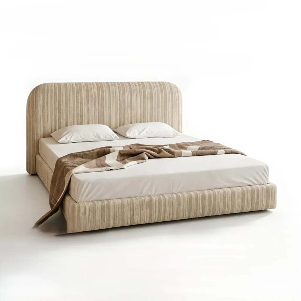 Vertical Channel Upholstered Bed