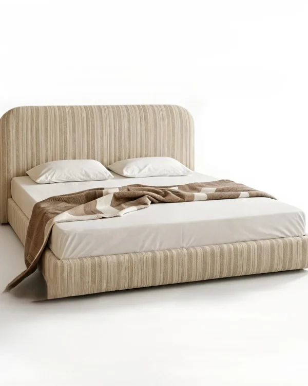 Vertical Channel Upholstered Bed