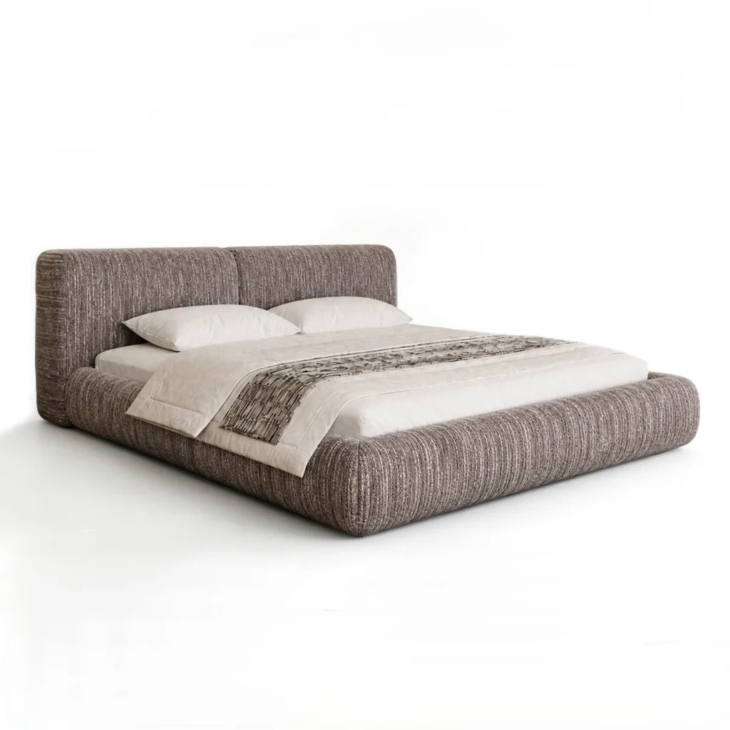 Soft Rounded Upholstered Bed