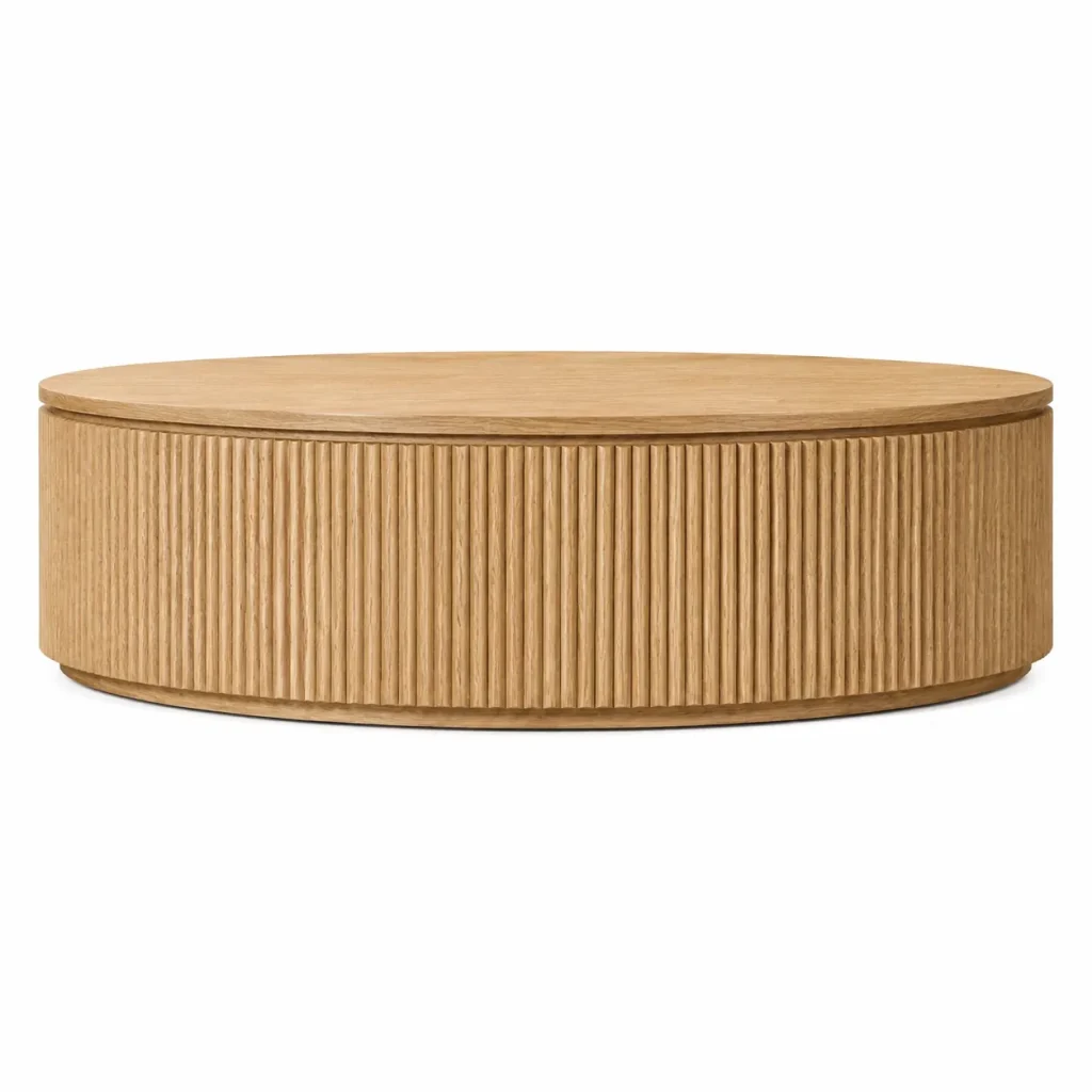 Byron Round Wood Coffee Table