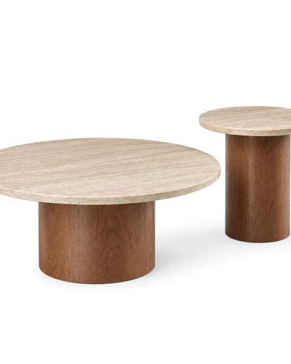 Sculptural Stone Coffee Table Set