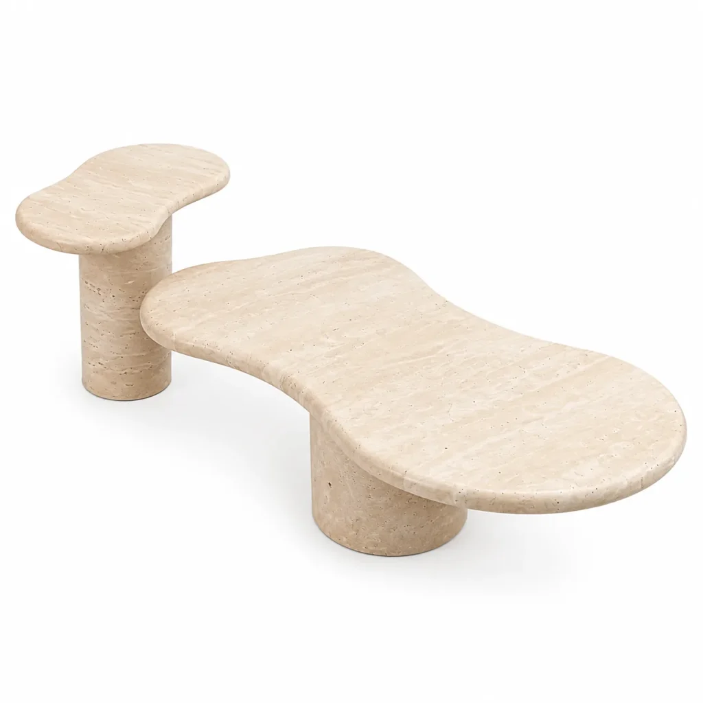 Organic Travertine Coffee Table