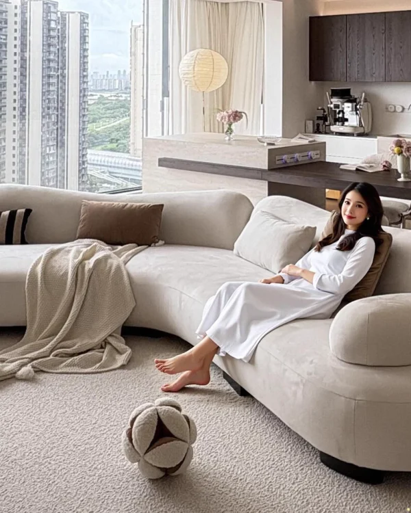 Organic Curved Sectional Sofa