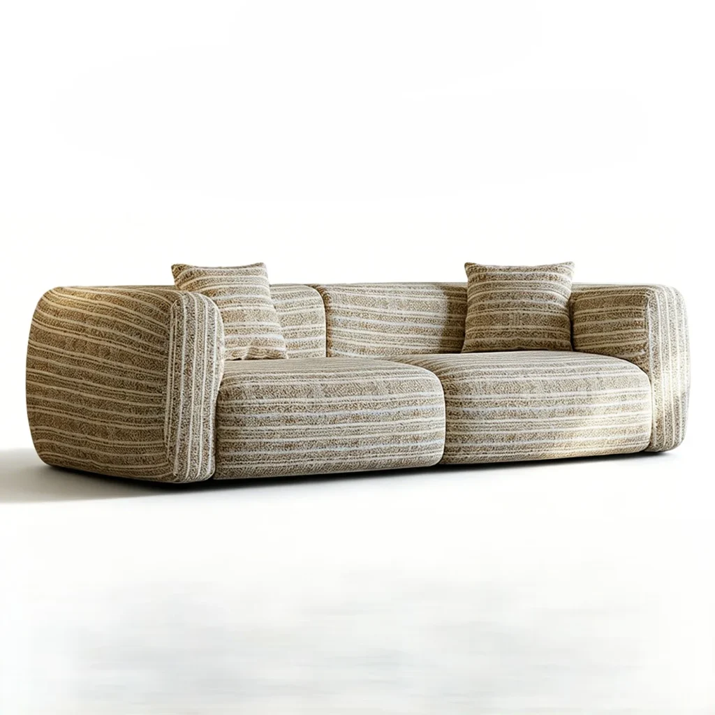 Ribbed Fabric Sofa