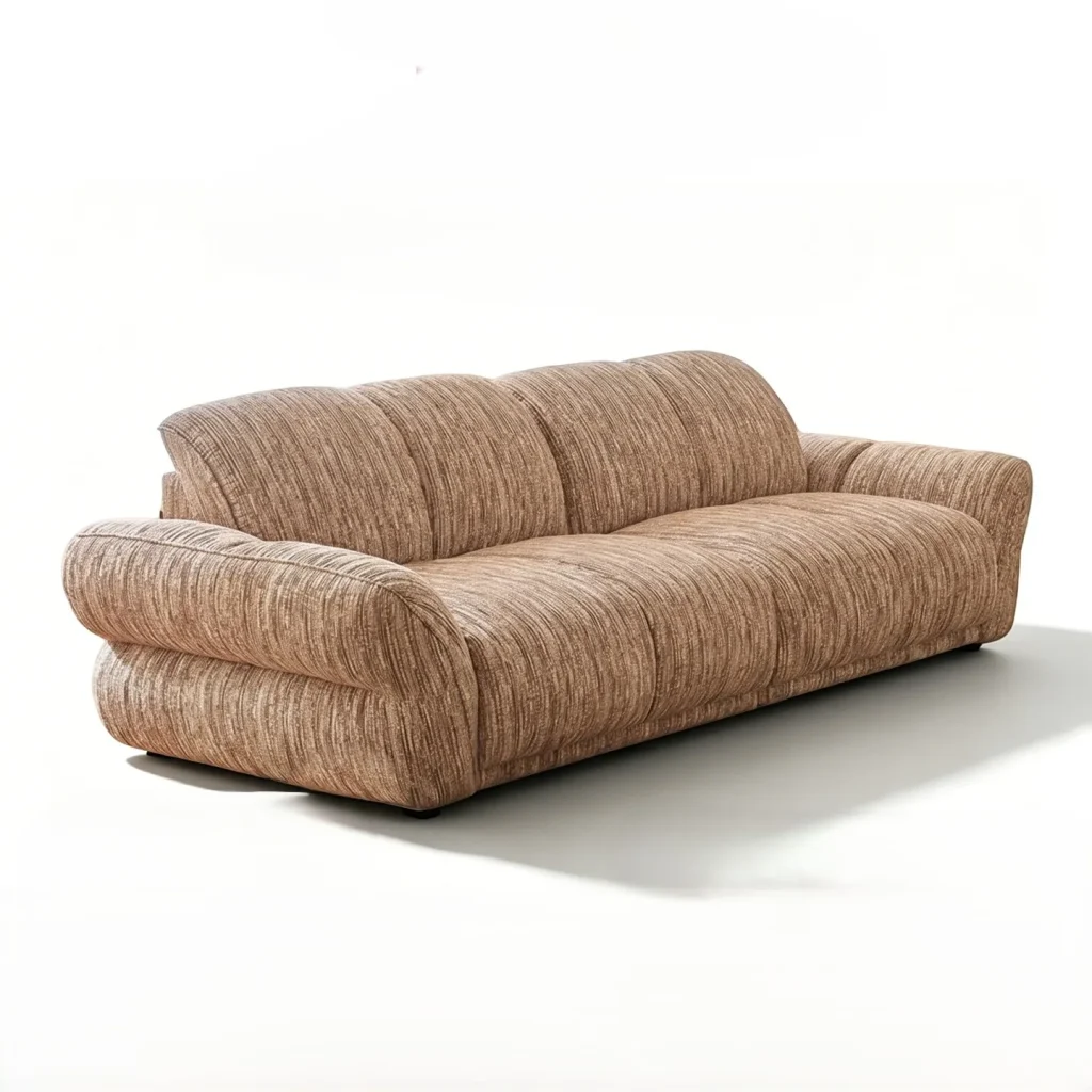 Channel Tufted Fabric Sofa
