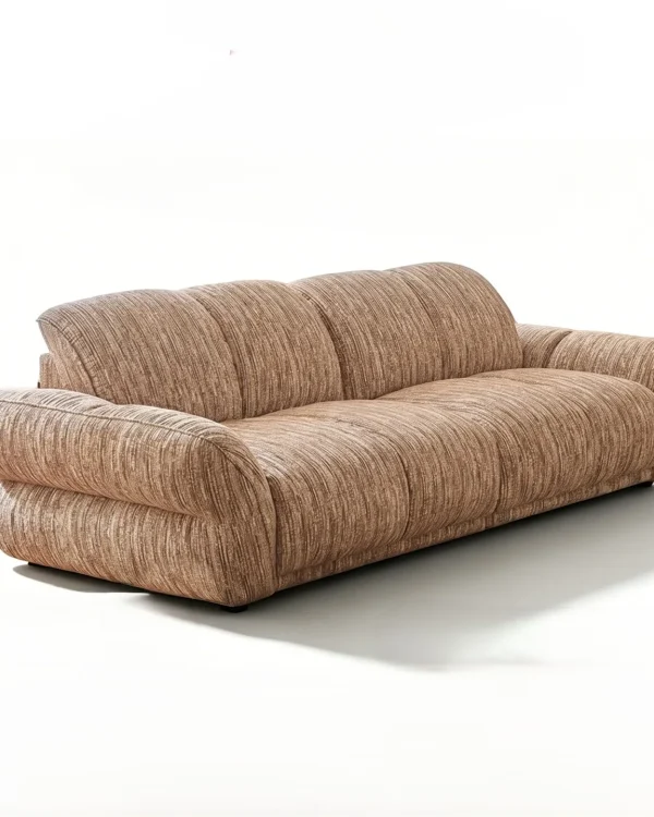 Channel Tufted Fabric Sofa