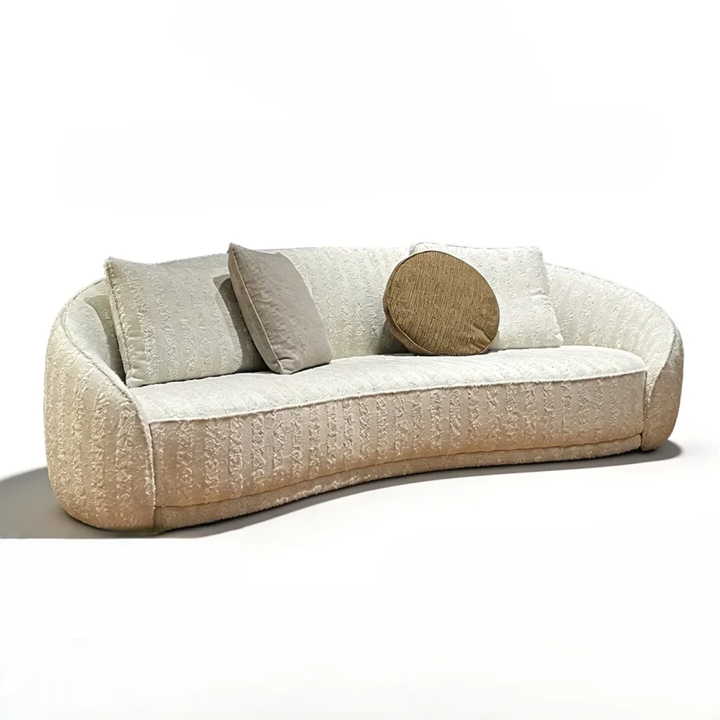 Curved Ribbed Sofa