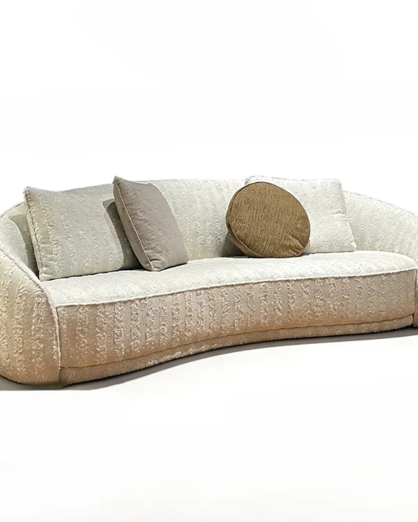Curved Ribbed Sofa