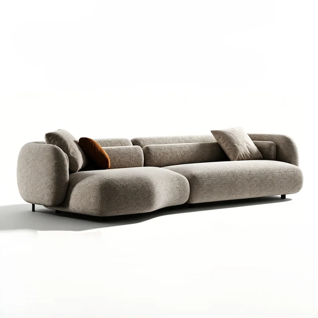Sculpted Curved Sofa