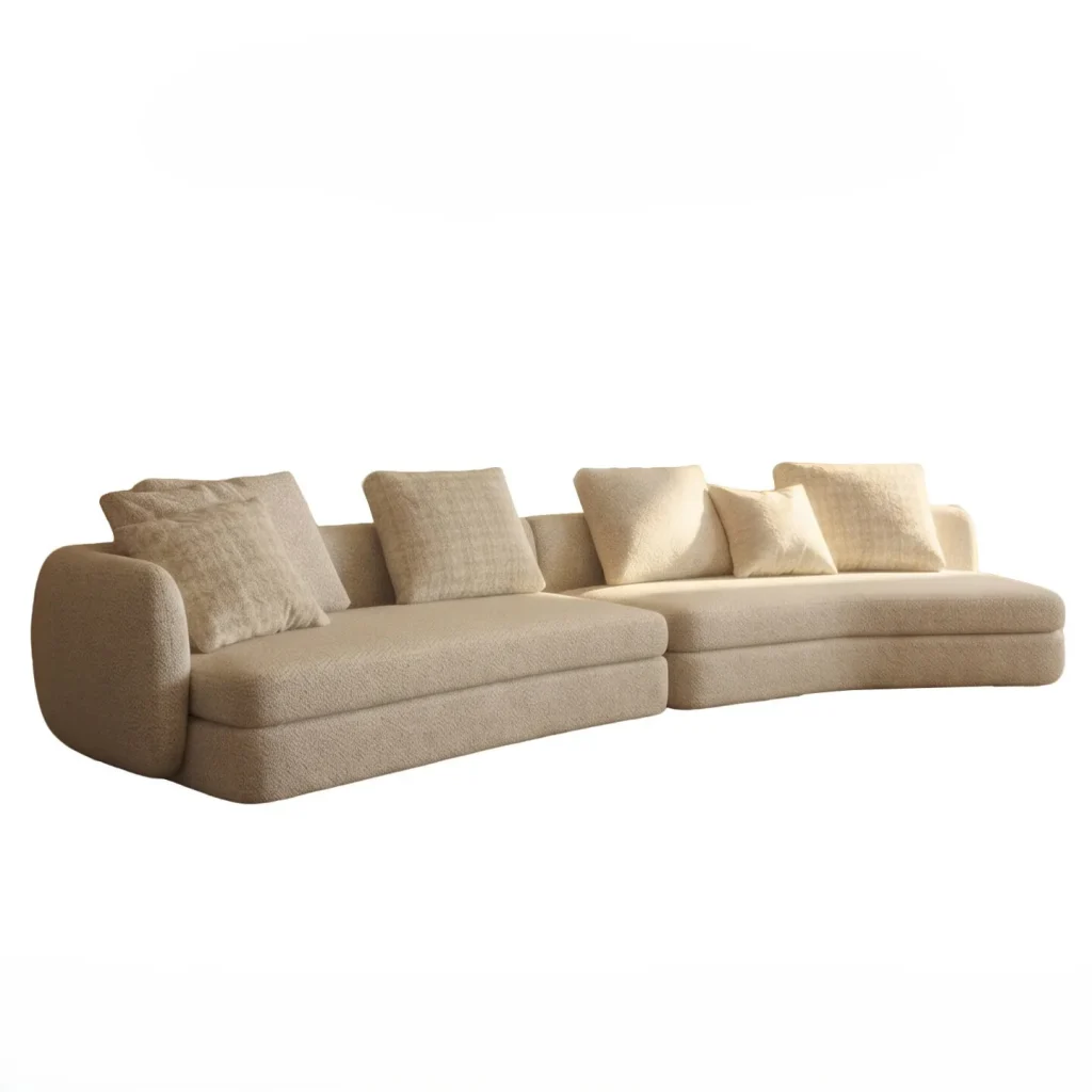 Sweeping Curved Sectional Sofa