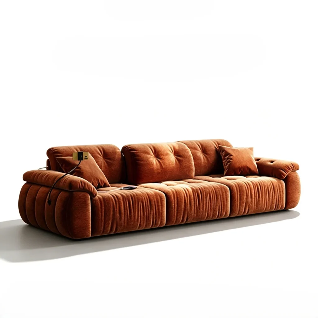 Plush Channel Sofa