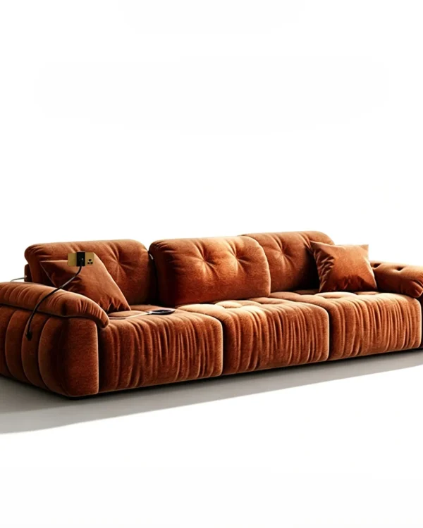 Plush Channel Sofa