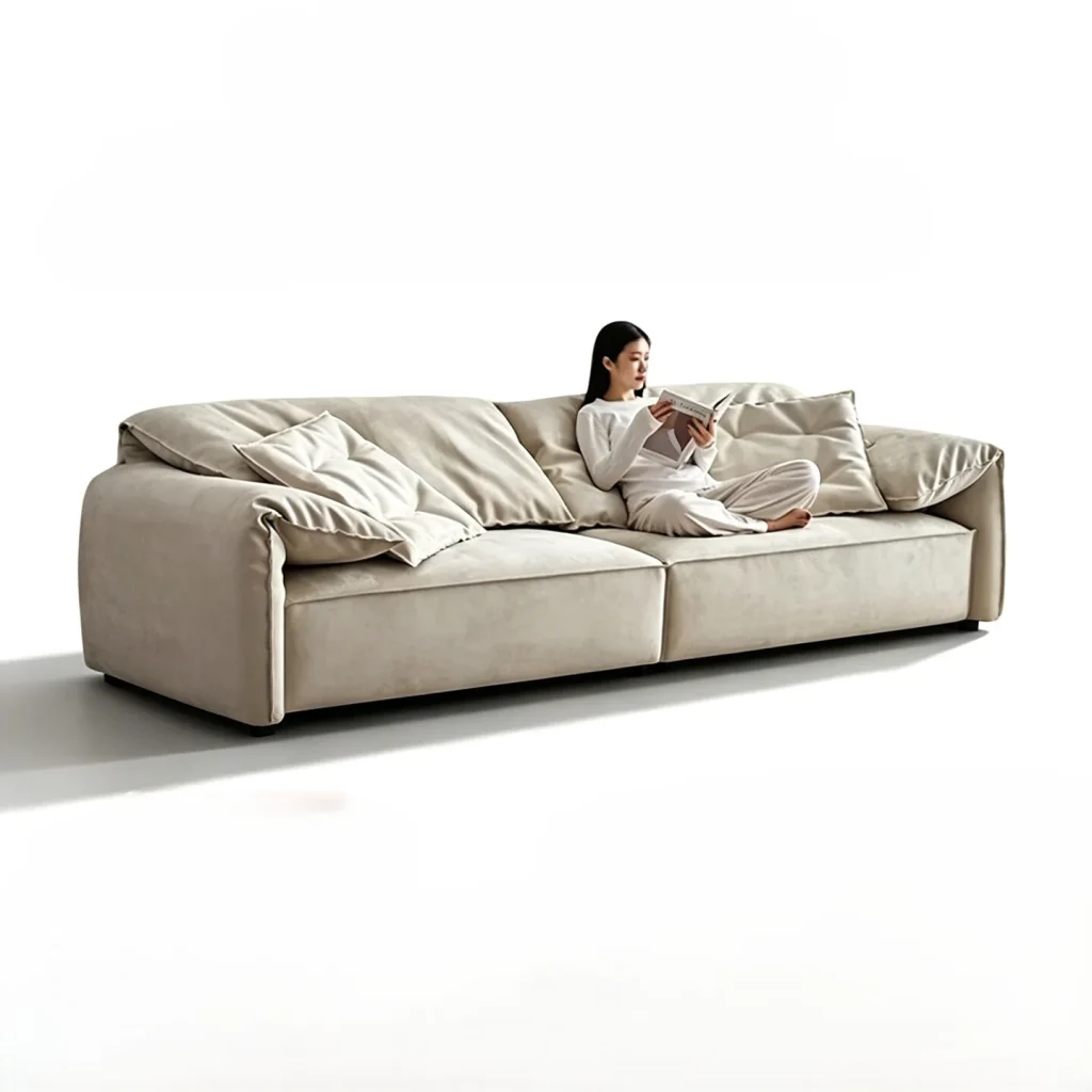Wide Pillow Arm Sofa