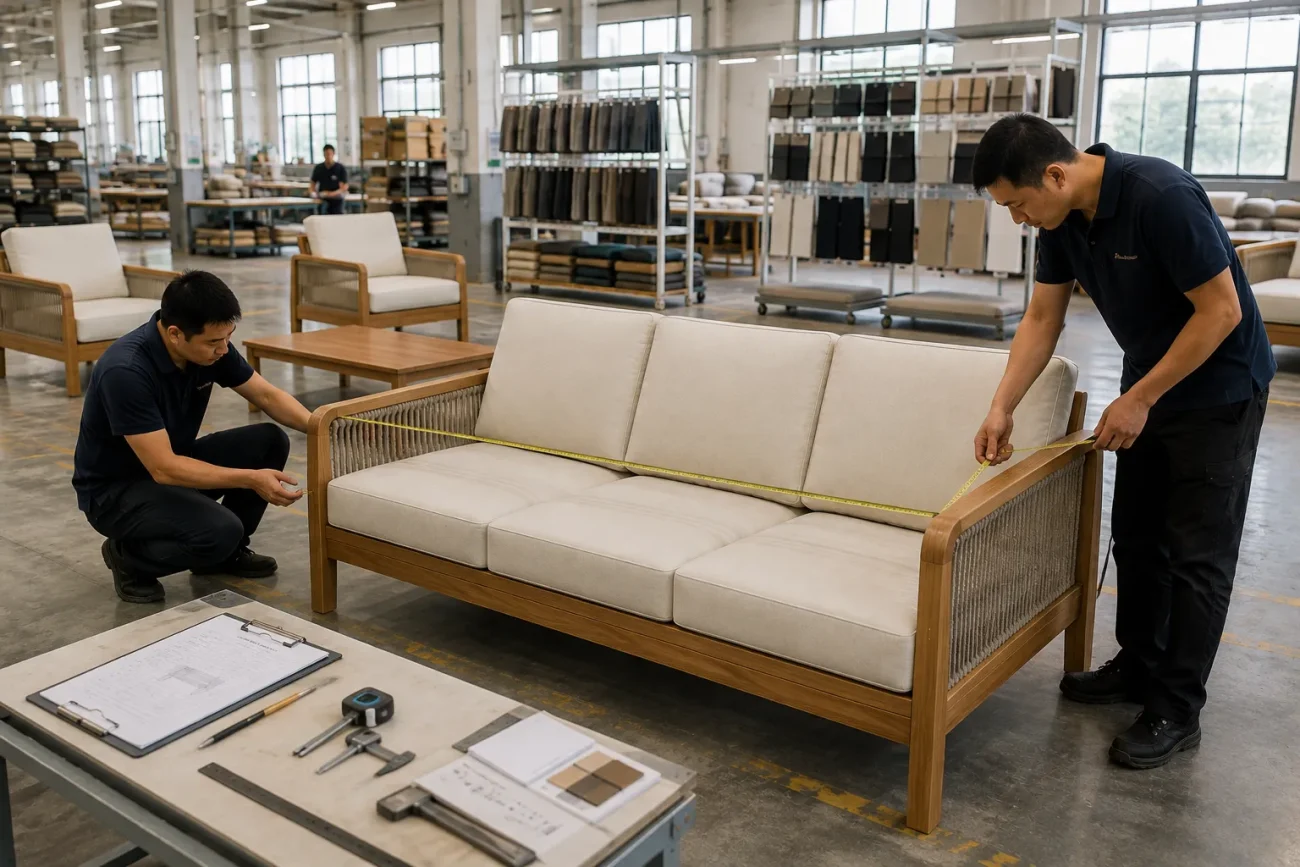Outdoor furniture quality inspection