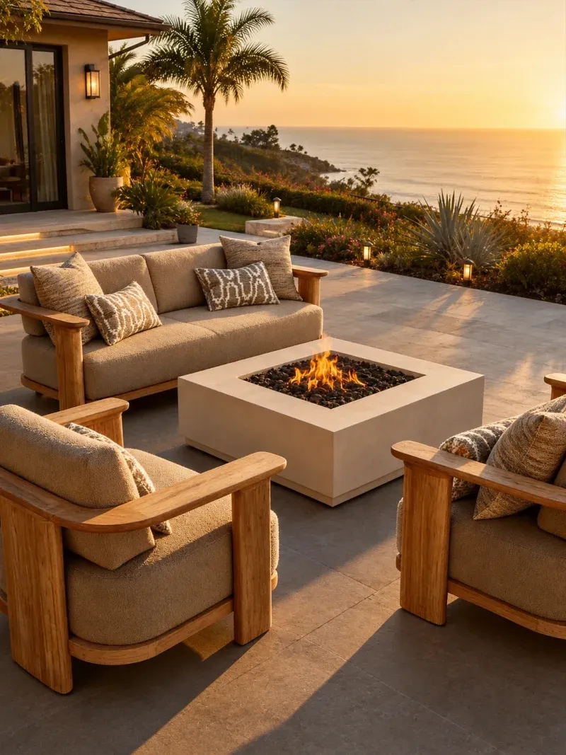 Outdoor furniture for a seaside resort project