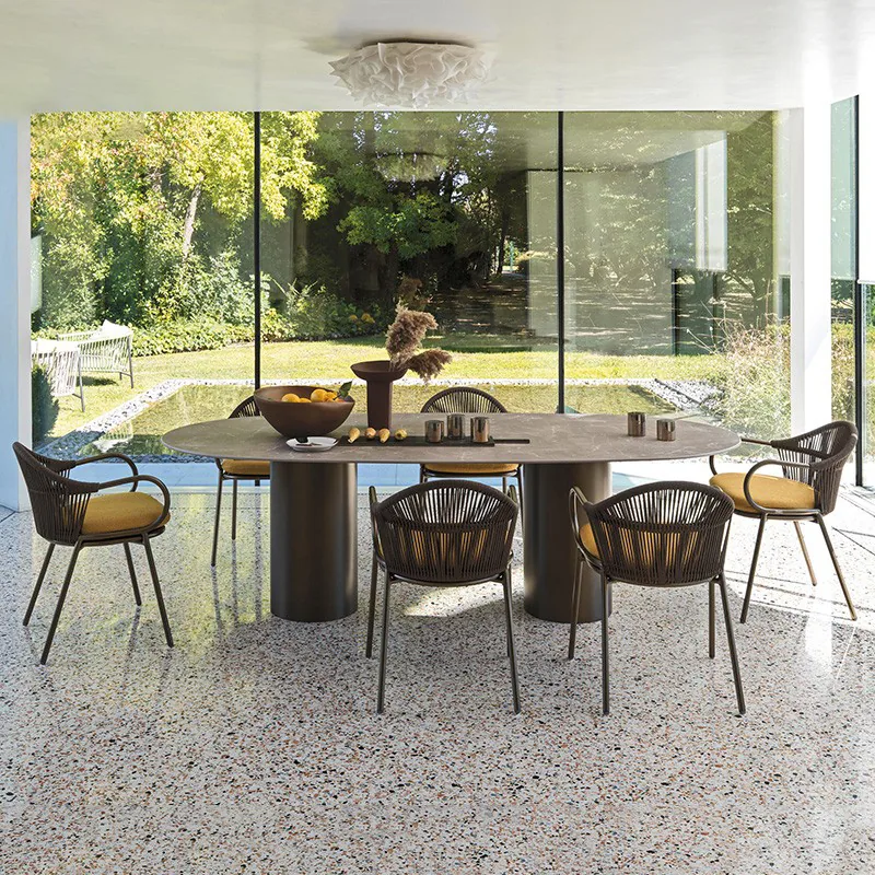 Stone Top Outdoor Dining Set