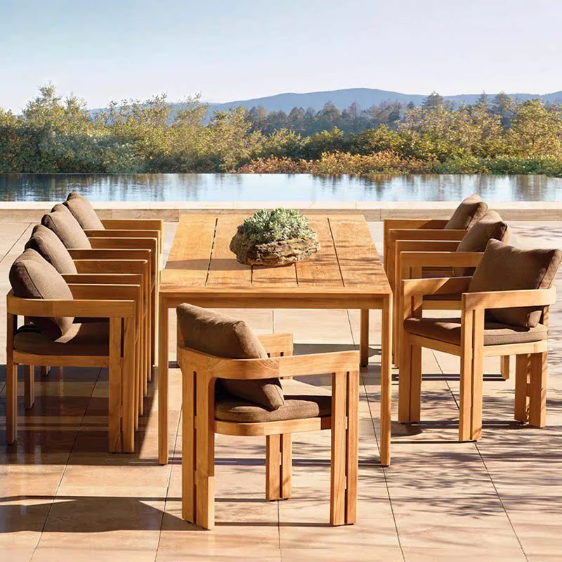 Teak Rectangular Outdoor Dining Set