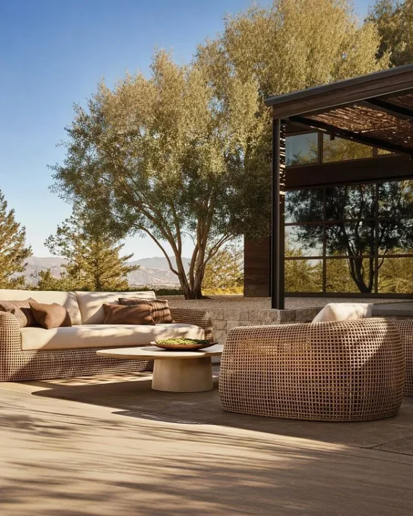 Woven Rattan Outdoor Sofa Set