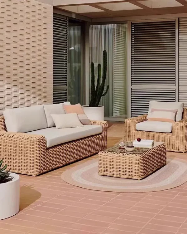 Rattan Patio Sofa Set