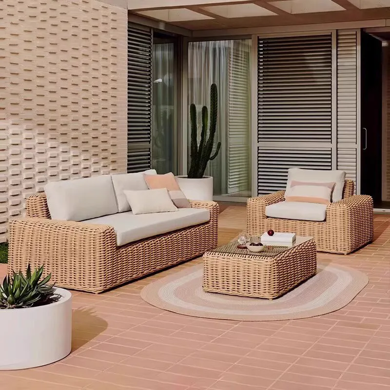 Rattan Patio Sofa Set