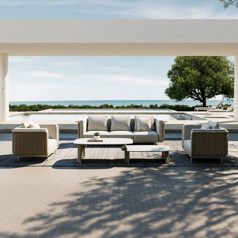Woven Outdoor Lounge Sofa Set